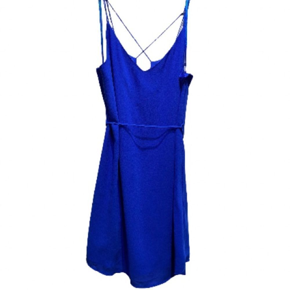 THE IMPECCABLE PIG Blue Strappy‎ Cocktail Dress Size S